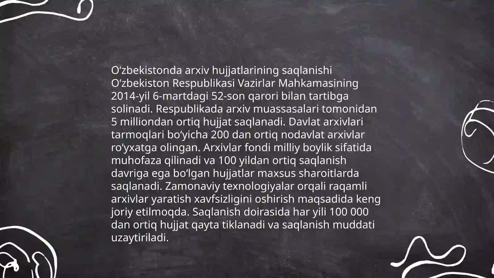 Oʻzbekistonda arxivlarning bugungi kundagi faoliyati 4