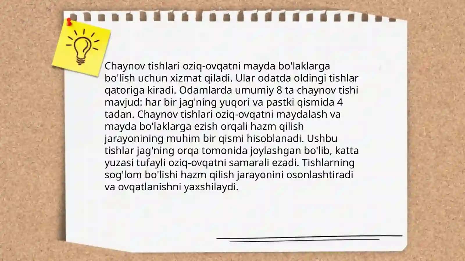 Chaynov tishlarining tuzilishi 4