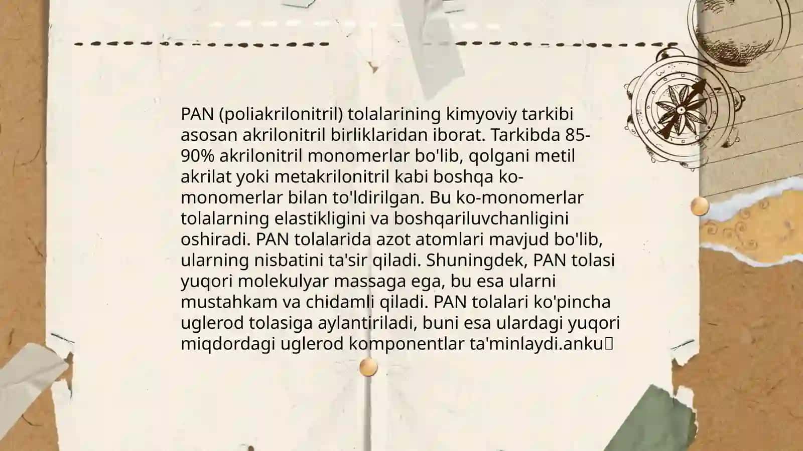 Toʻqimachilik sanoatida PAN tolalarining oʻrni 4