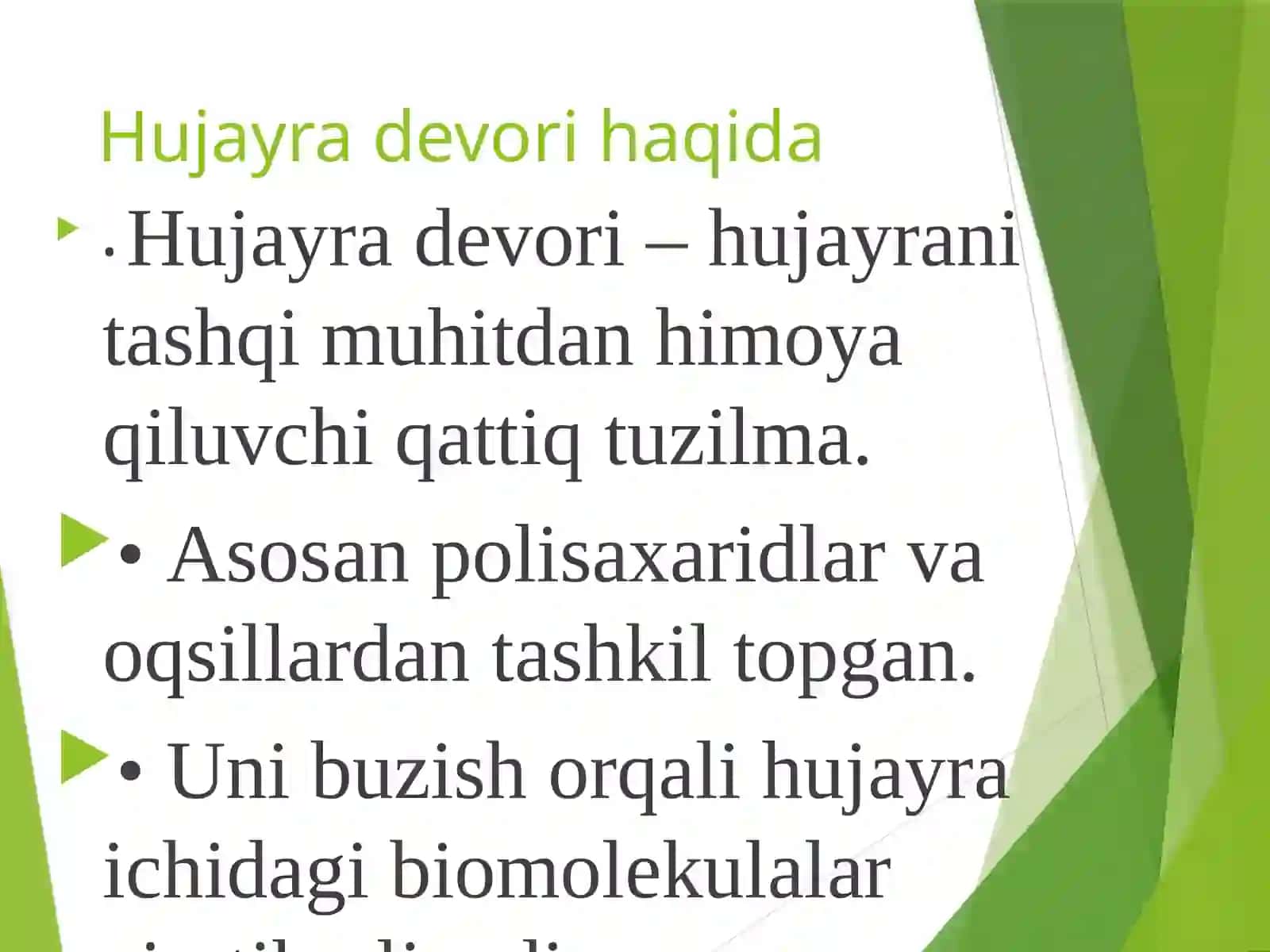 Hujayralar devorini buzish usullari,ajratish va tozalash 4