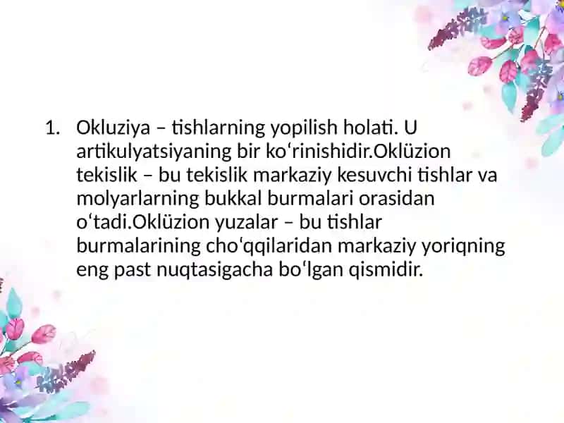 Artikulatsiya va okklyuziya 4