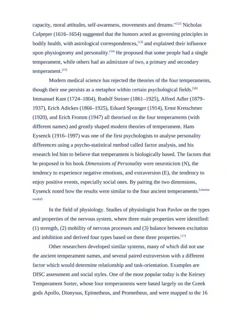 Personality Melancholic Phlegmatic 4