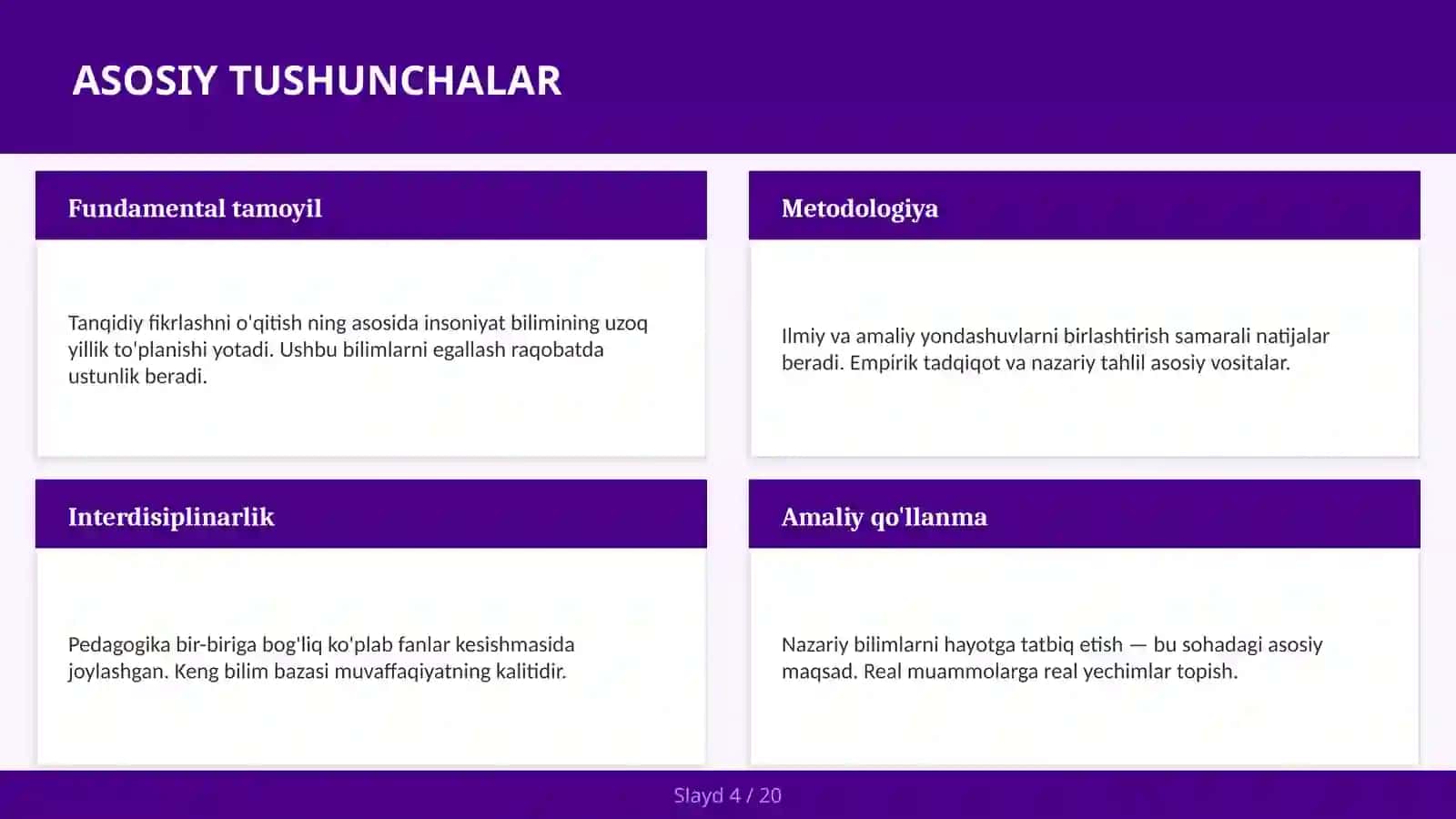 Tanqidiy fikrlashni o'qitish 4