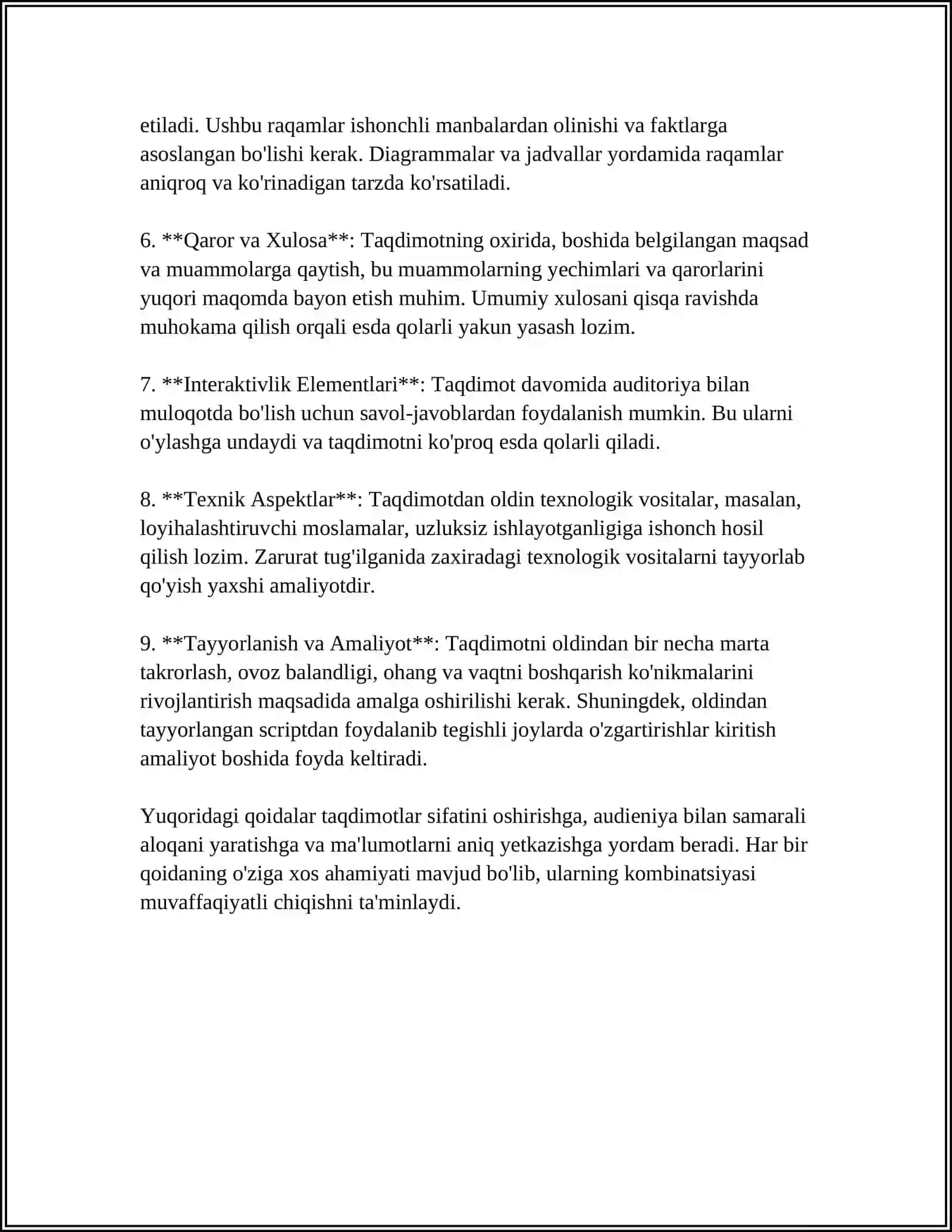 TAQDIMOTLAR TAYUORLASH HAQIDA 4