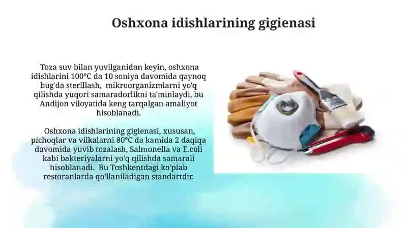 Bogʻlovchi va idishlar gigienasi 4