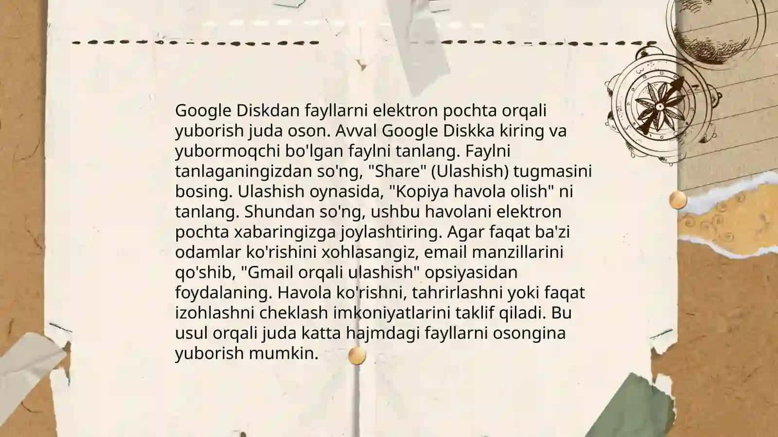 Google Disk va elektron pochtaning bog'liqligi 4