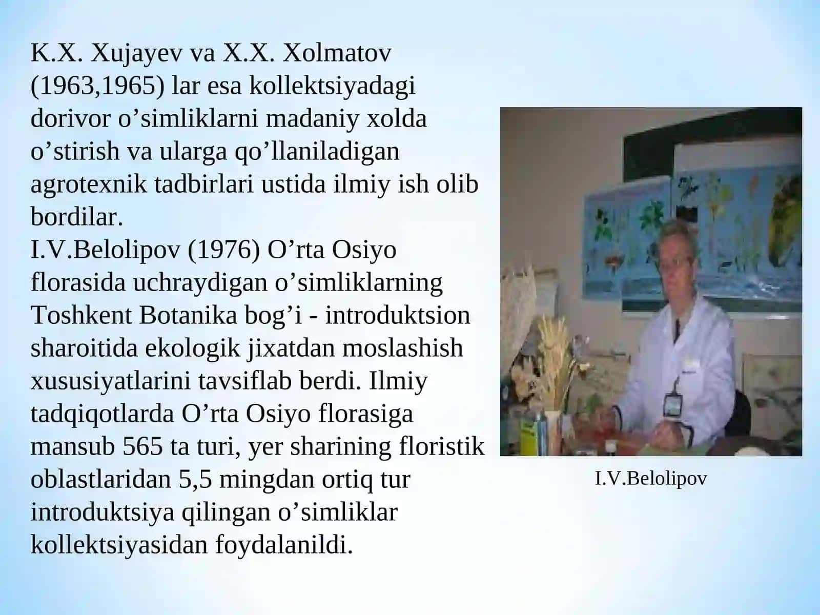 O‘ZBEKISTONDA DORIVOR O‘SIMLIKLAR DEHQONCHILIGINING RIVOJLANISHI 4