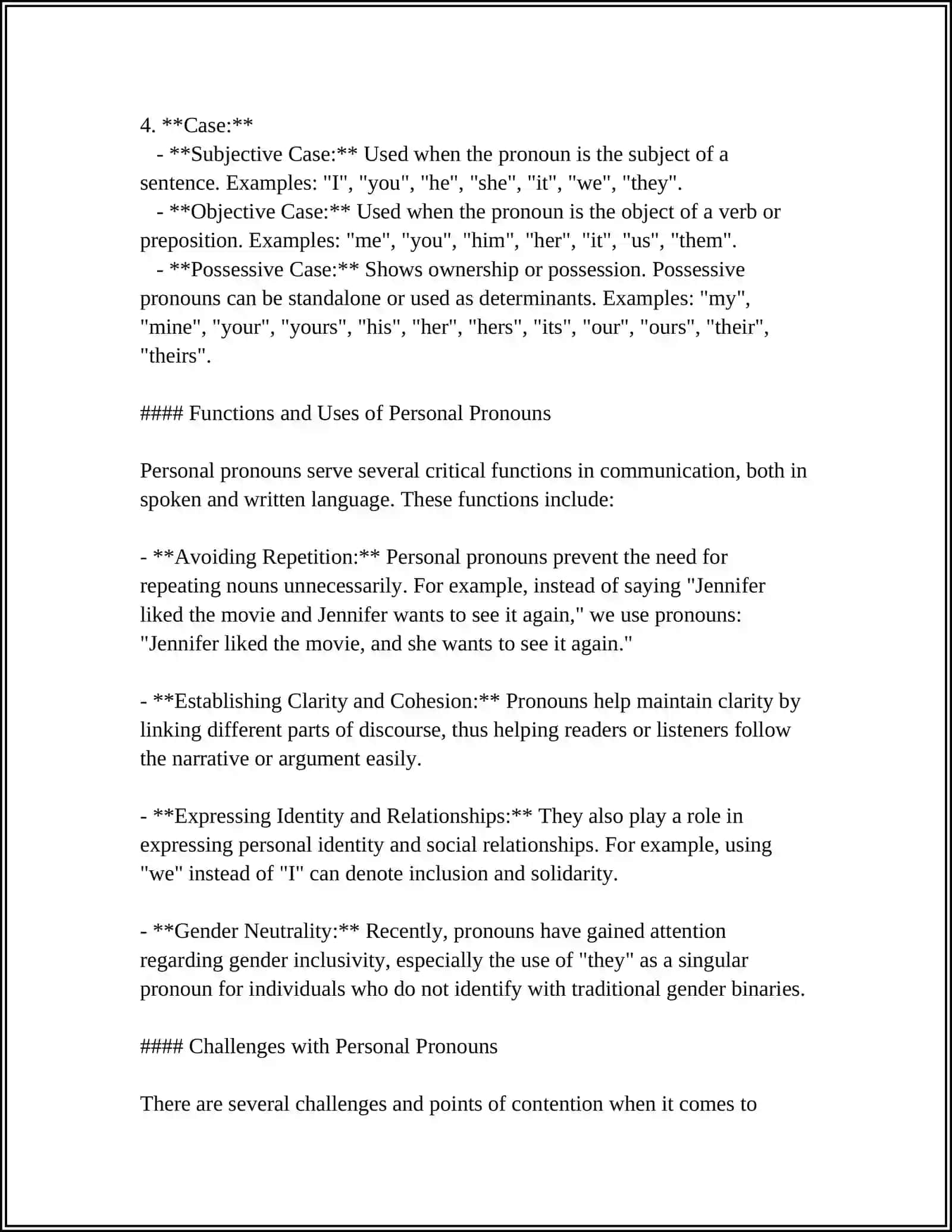 PERSONAL,POSSESSIVE AND REFLEXIVE PRONOUNS 4