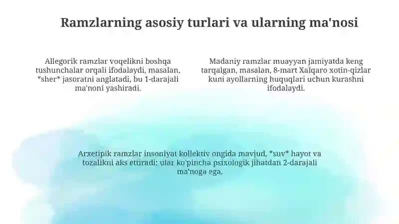 Lirik qo'shiqlarlardagi ramzlar 4
