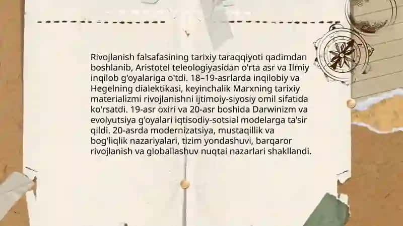 Rivojlanish falsafasi 4