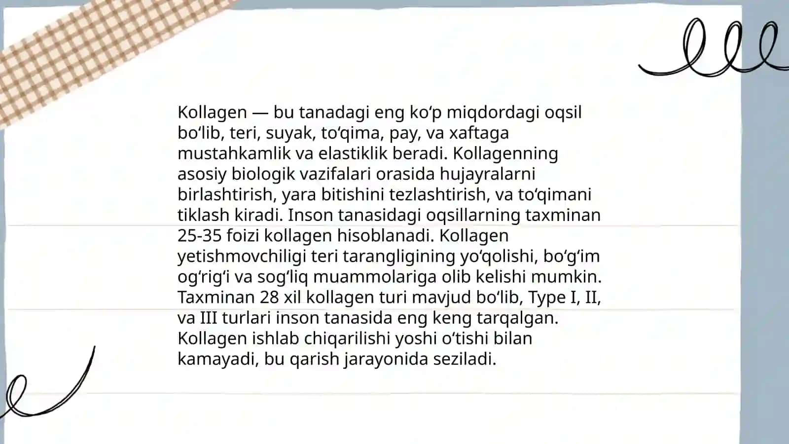 Kollagen haqida tuliq ma’lumot 4