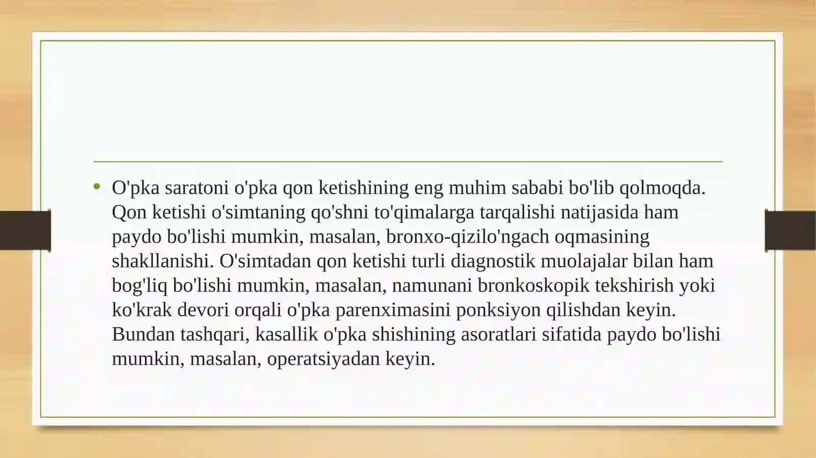 O'pka qon ketishining xususiyatlari 4