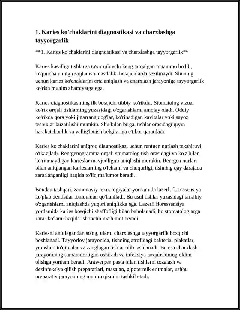 KARIES KOCAKLARINI CHARXLASH BOSQICHLARI VA USLUBLARI 4