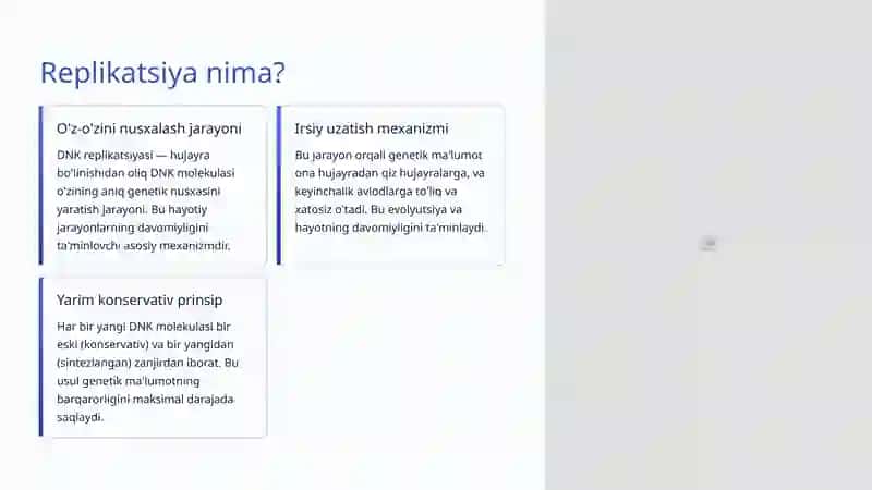 DNK Tuzilishi va Replikatsiyasi 4