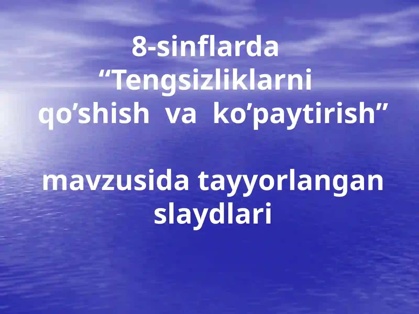 MATEMATIKA FANI O‘QITUVCHISI 4