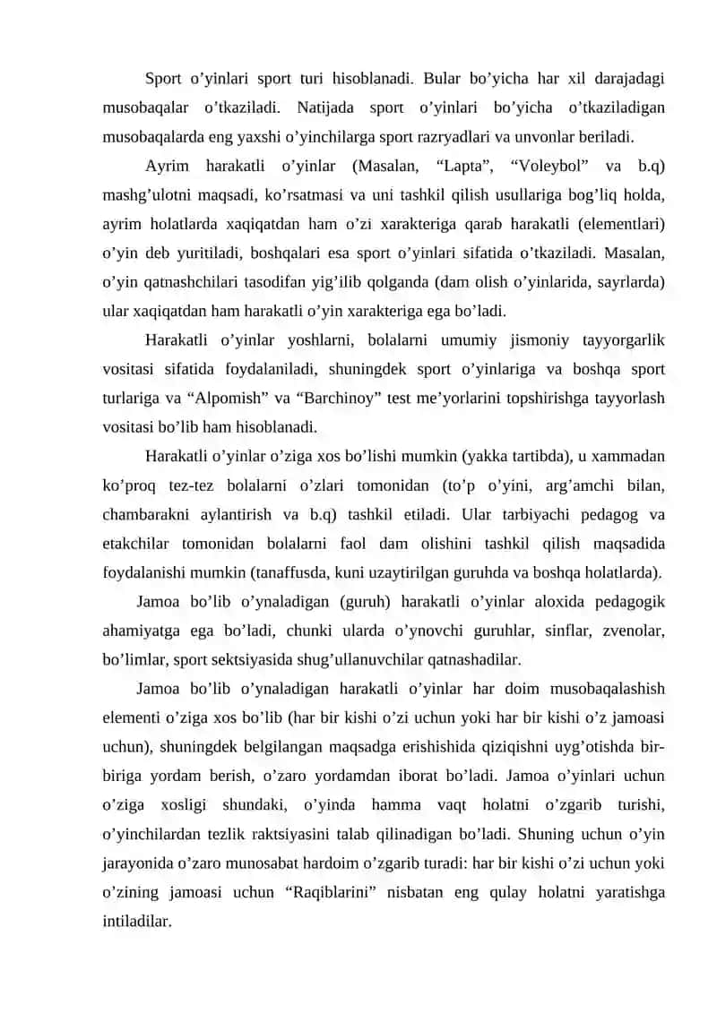 Harakatli O'yinlar va Pedagogik Ahamiyati 4