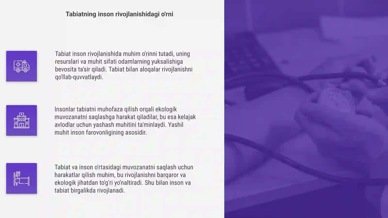 Inson rivojlanishida tabiatni roʻli haqidagi masalalarni yoritish 4