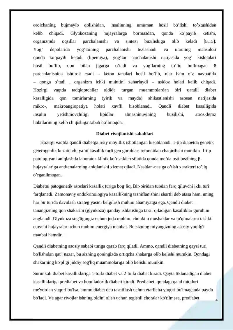 Qandli diabet 4