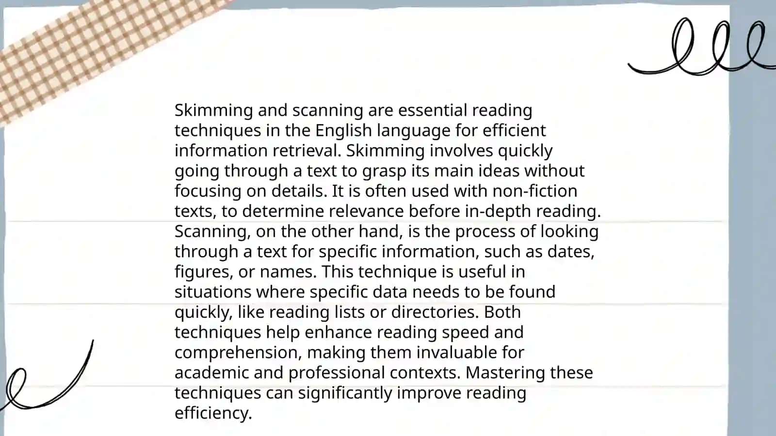 The techniques to improve listening and reading skills 4