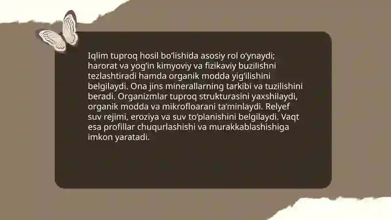 Tuproq va uning tabiiy xususiyatlari 4