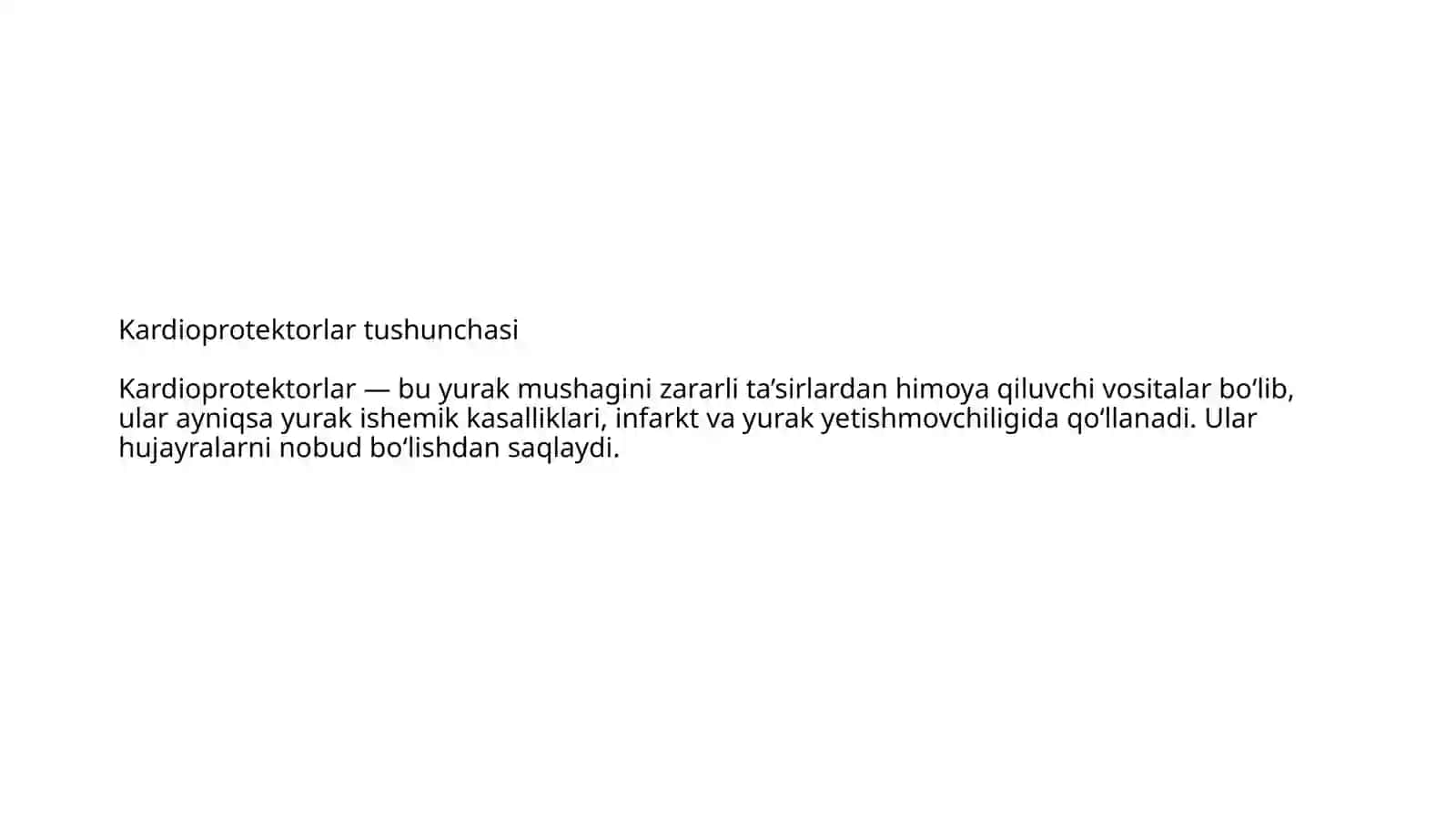 Kardioprotektorlar va metabotrop vositalar 4