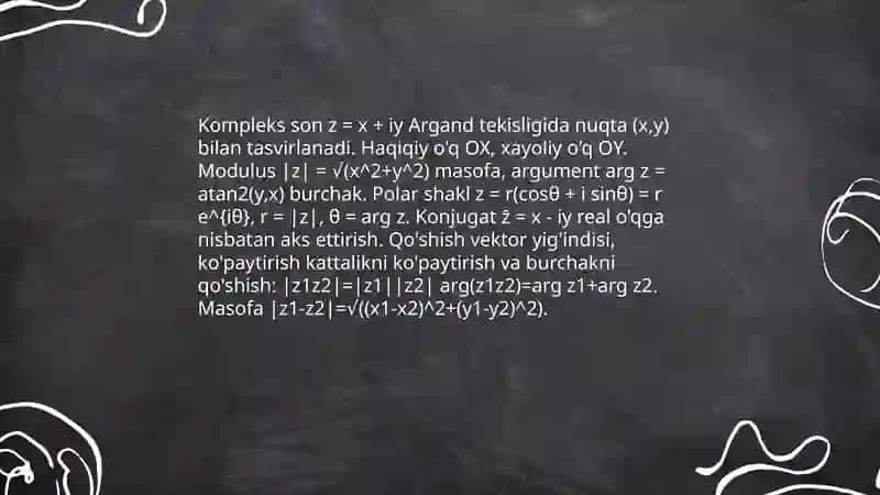 Kompleks sonlar va ular ustida amallar 4