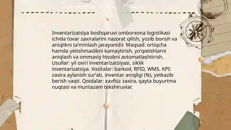 Omborxona logistikasi 4