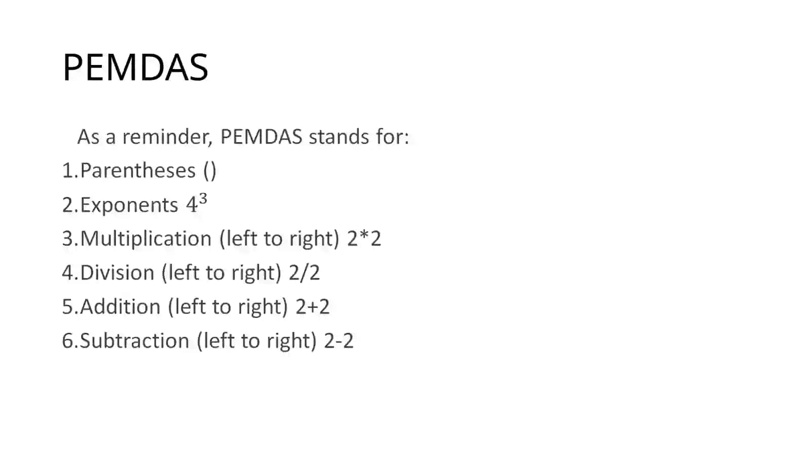 Introduction to algebra 4