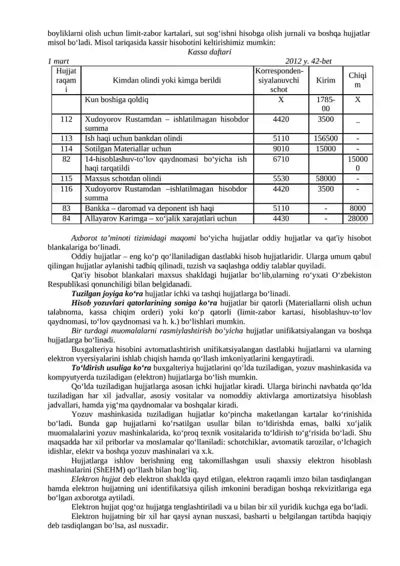 Buxgalteriya hisobining metodi va usullari 4