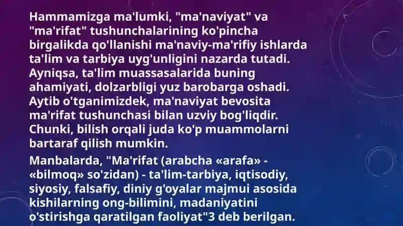 Ma’naviy-ma’rifiy tashkilotish metodikasi 4