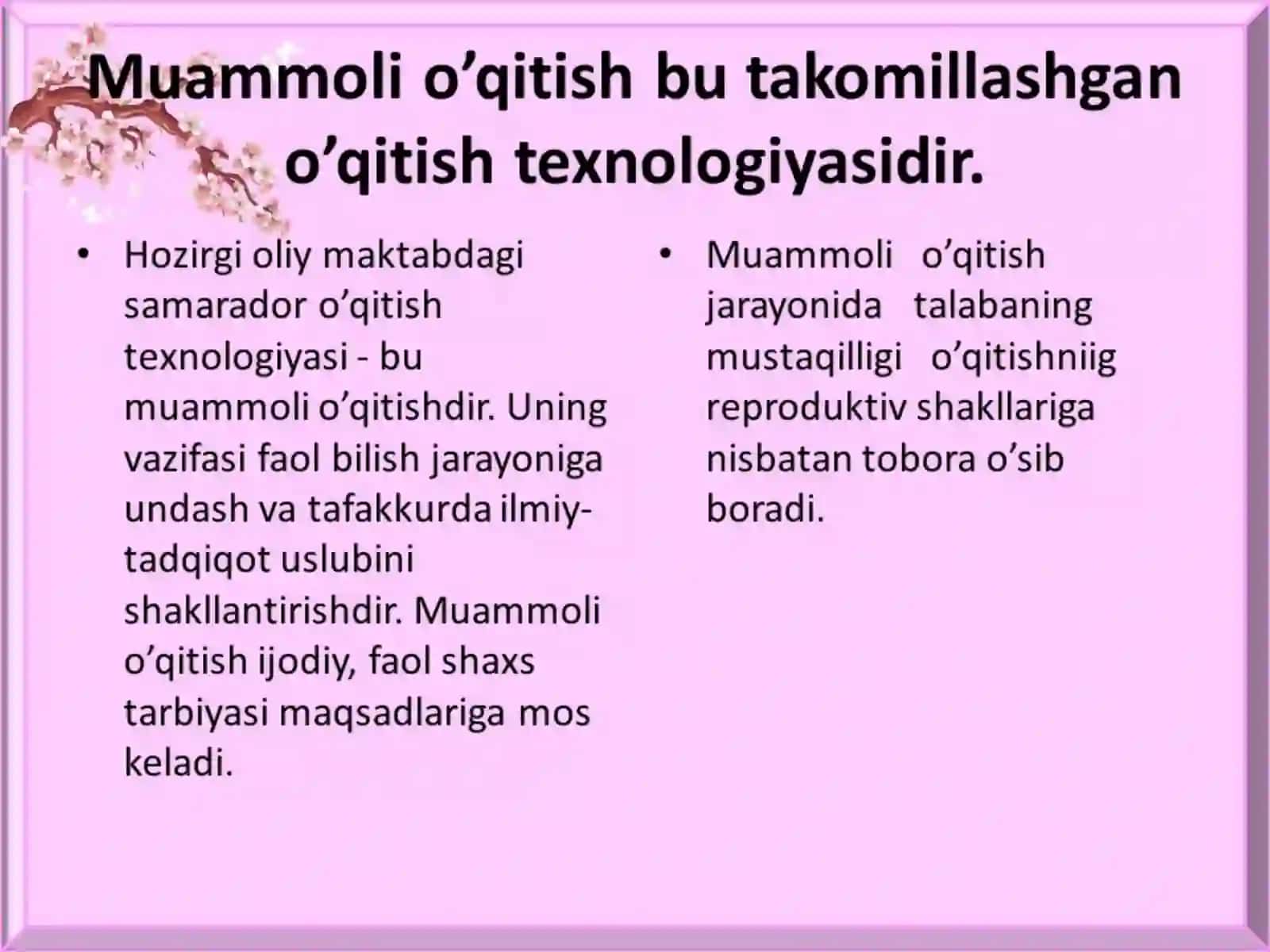 Muammoli ta'lim texnologiyasi 4