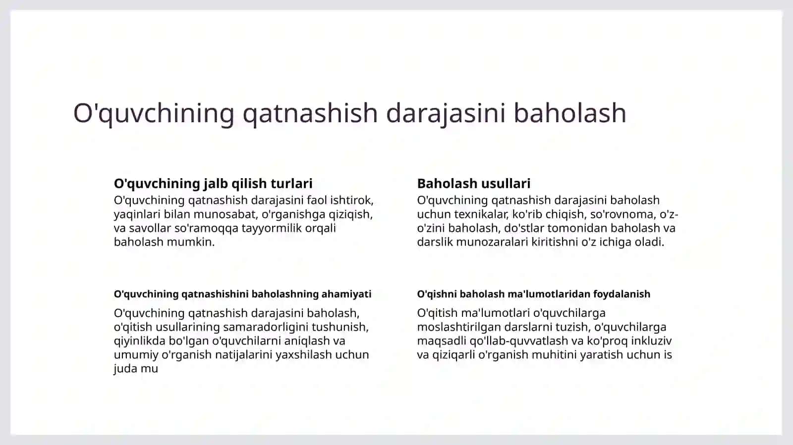 O'quvchiga pedagogik taʼsir koʻrsatish mahorati 4