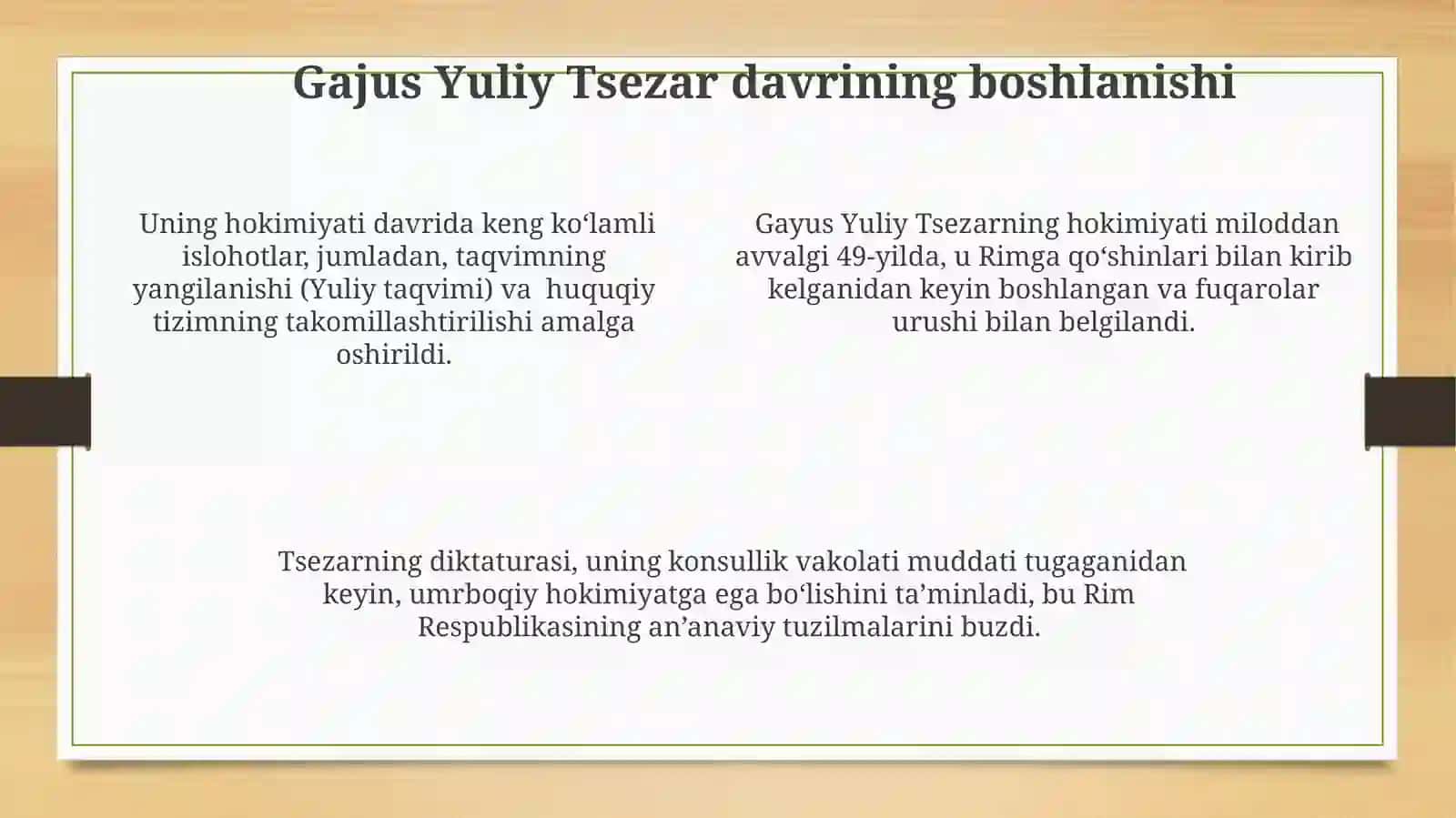 Gal Yuliy Tsezar hukmronligi 4
