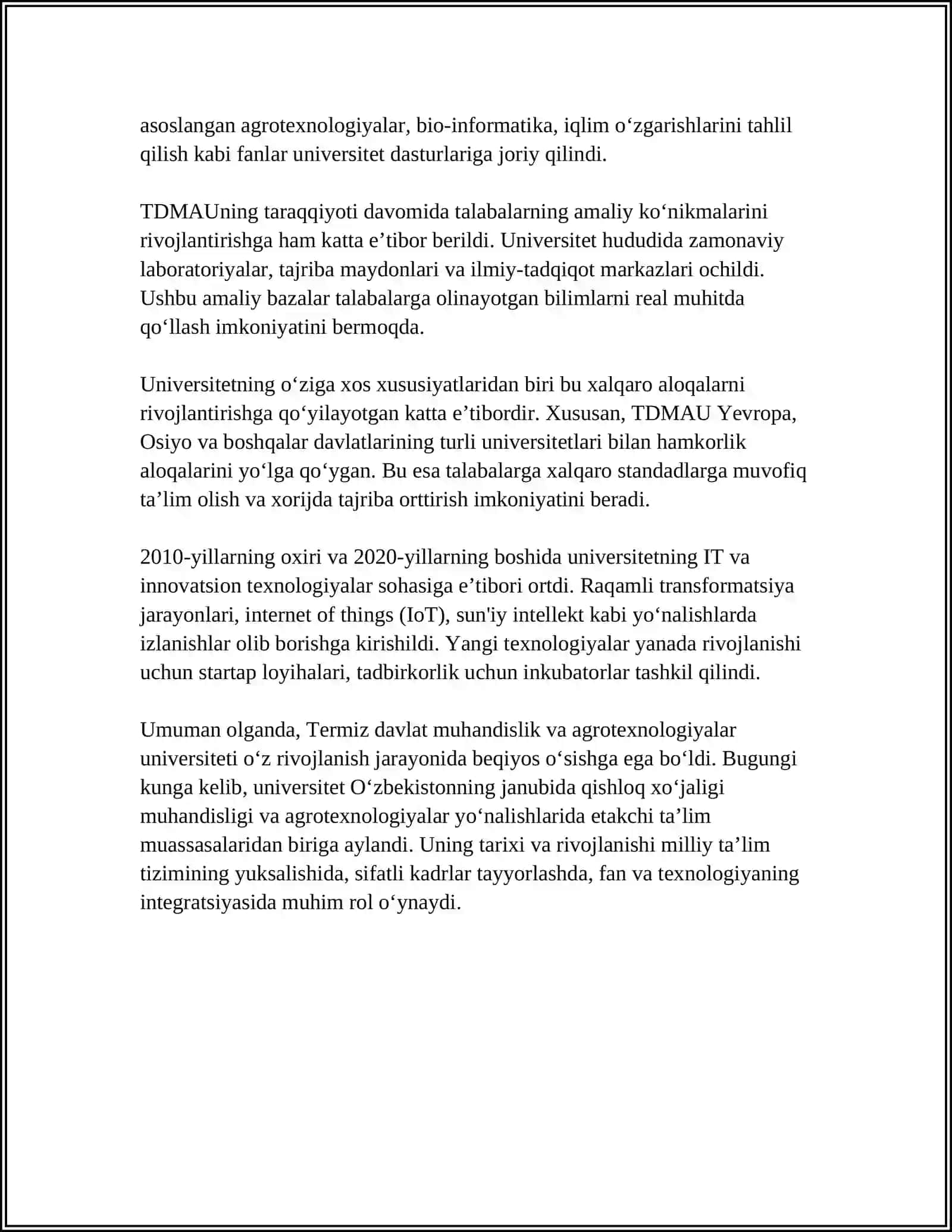 Termiz davlat muhandislik va agrotexnologiyalar 4