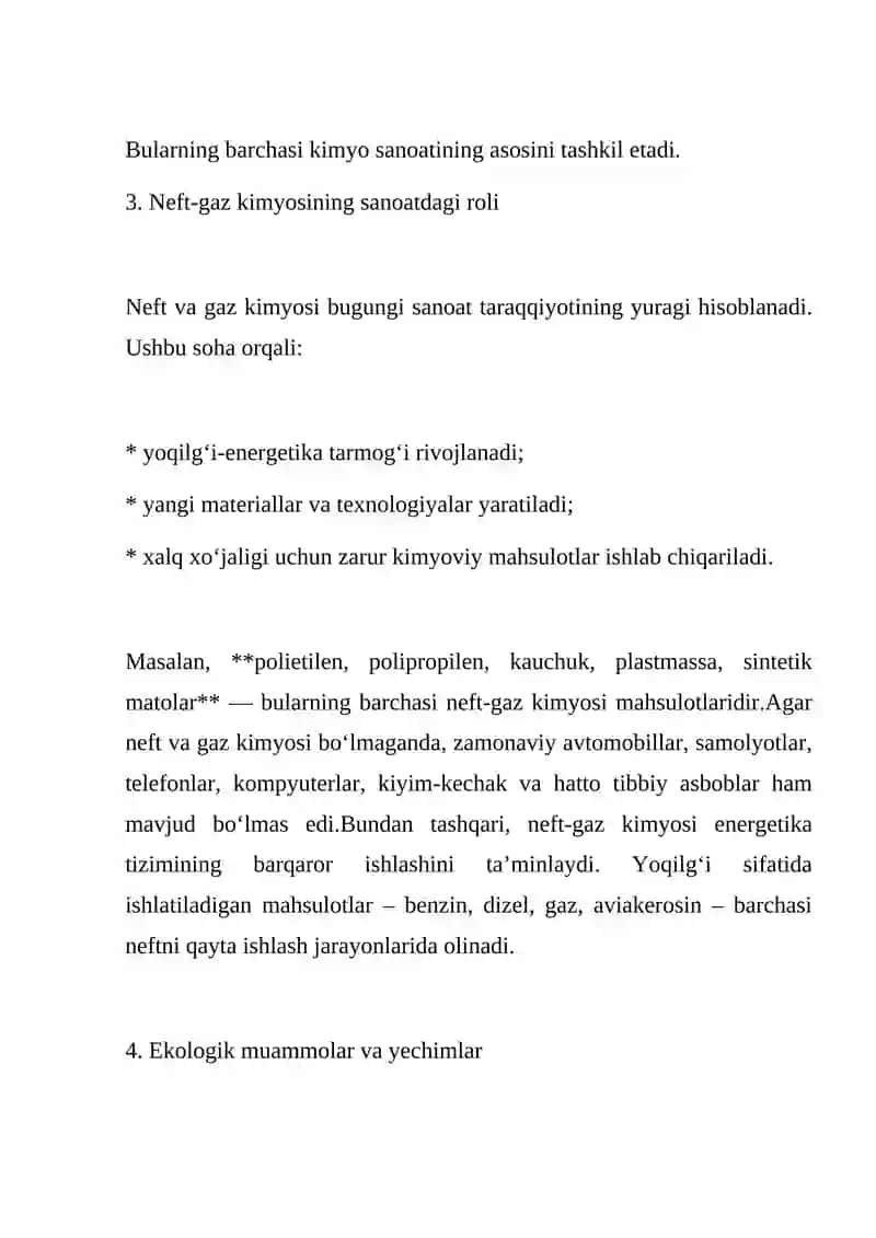 Neft va gaz kimyosi haqida esse 4