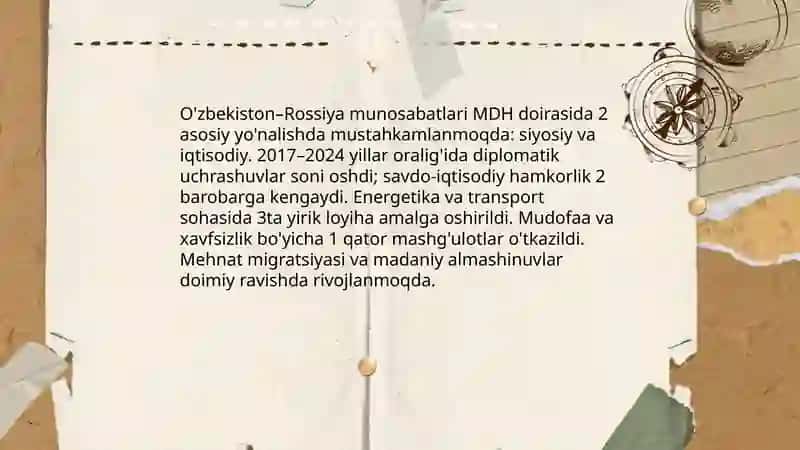 O'zbekistonning MDH dagi urni va mavqeining oshib borishi 4
