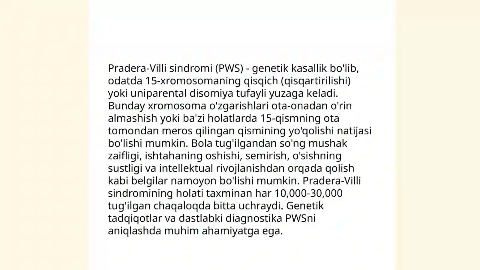 Pradera-Villi sindromini ta'riflash 4