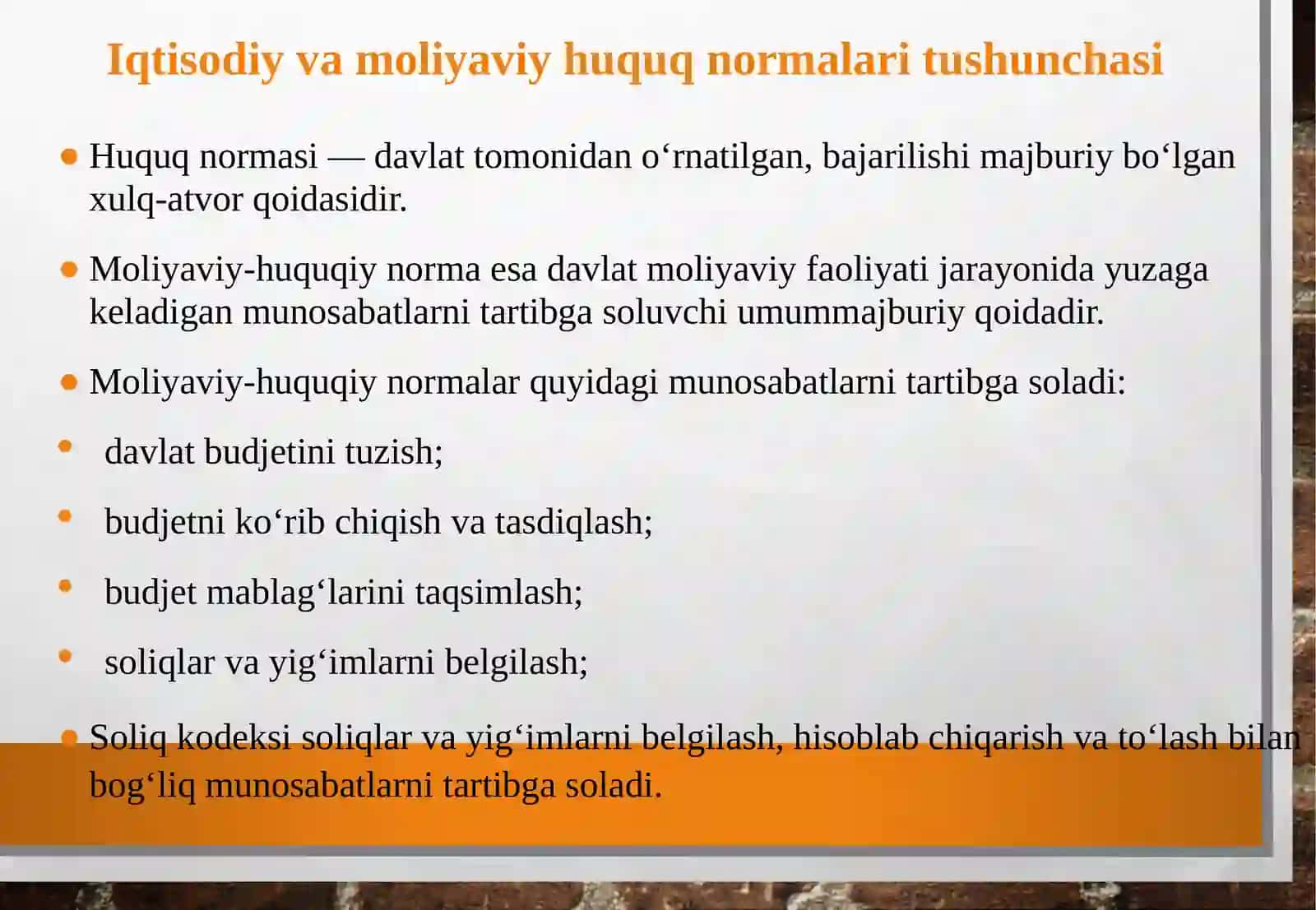Moliyaviy huquqiy normalar 4