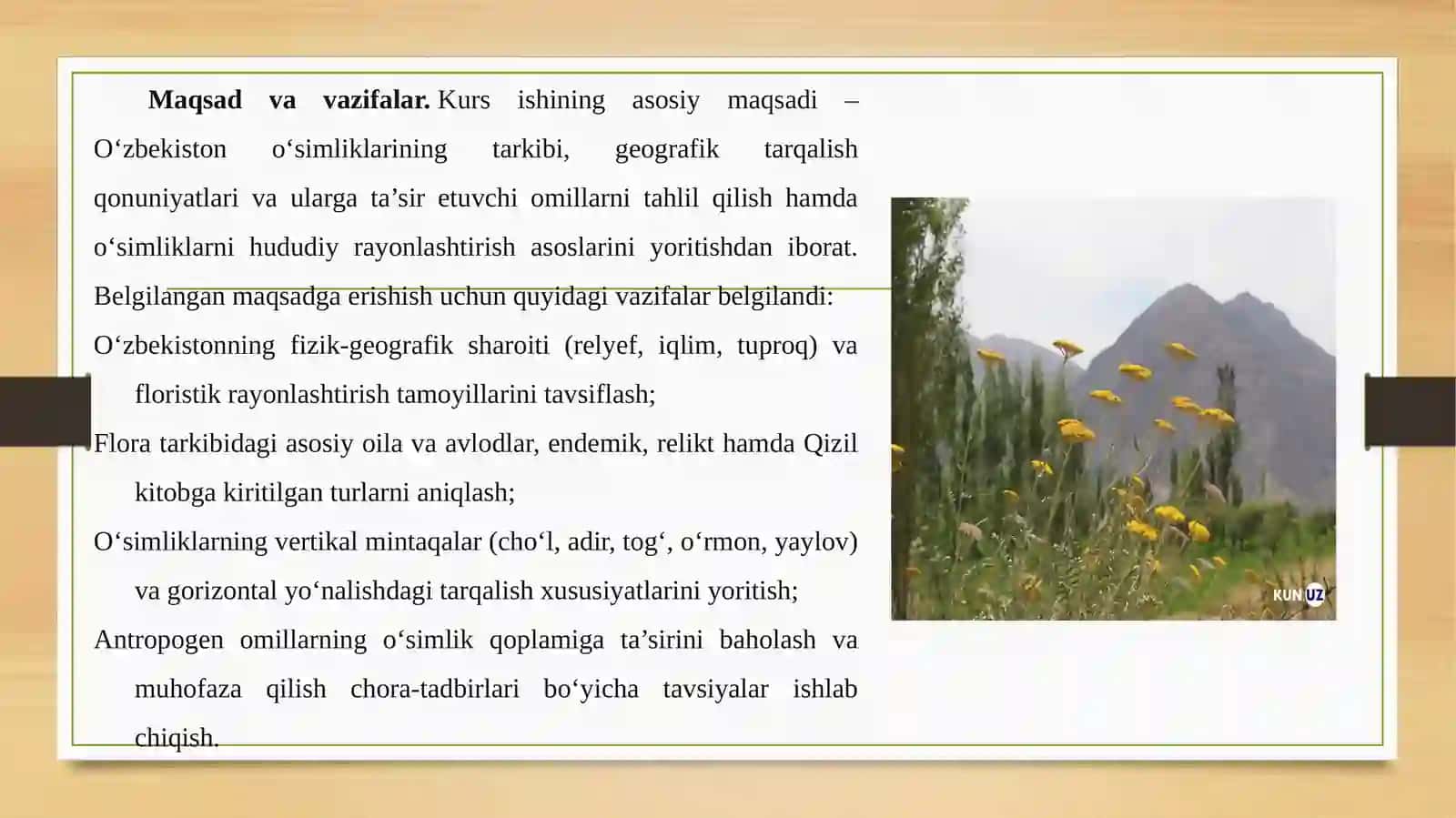 O‘zbekiston o‘simliklari va ularning tarqalishi 4