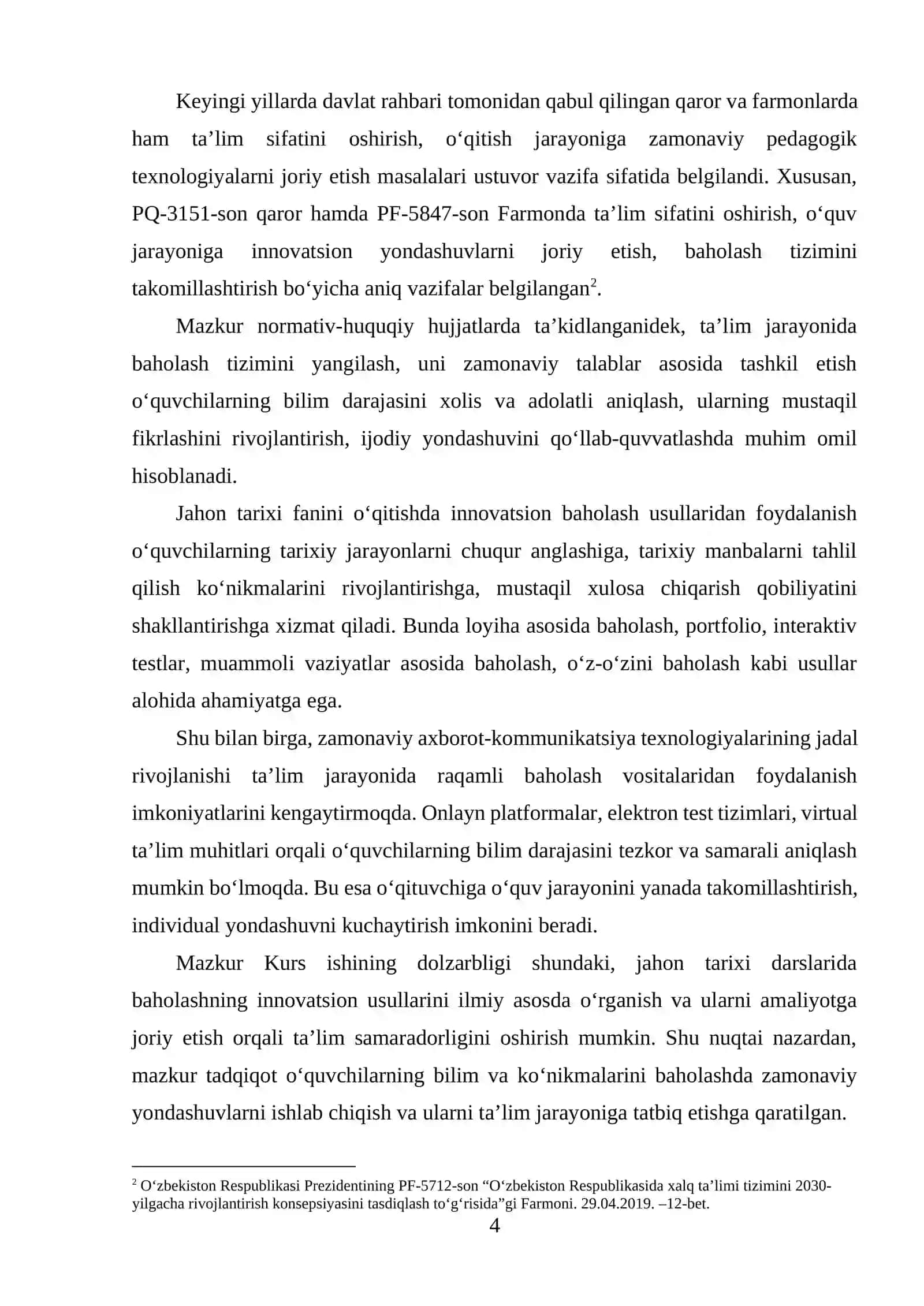 JAHON TARIXI DARSLARIDA BAHOLASHNING NAZARIY ASOSLARI VA AMALIY QO'LLANILISHI 4