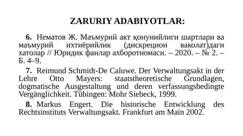 Ma'muriy akt 4