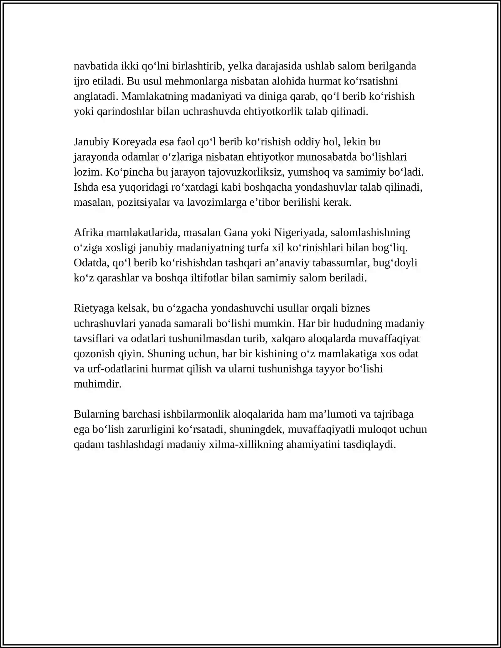 CULTURAL DIFFERENCES IN BUSINESS ETIQUETTE 4
