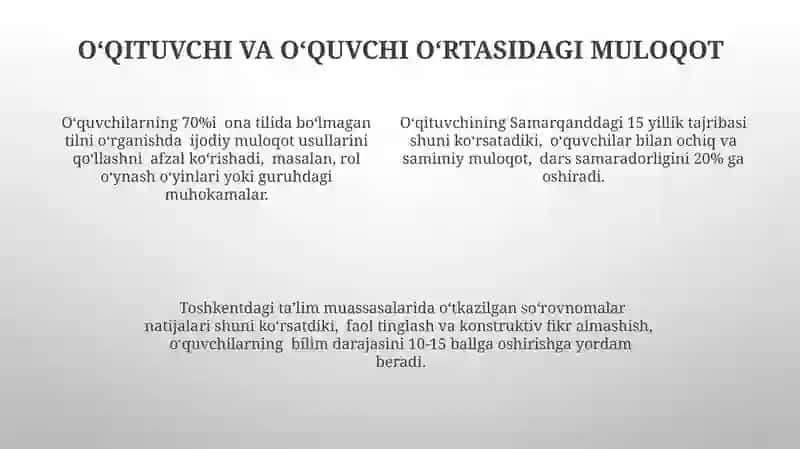 Pedagogik faoliyatda muloqot 4