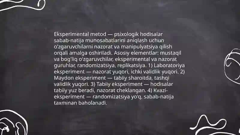Psixologiya fanining metodi 4