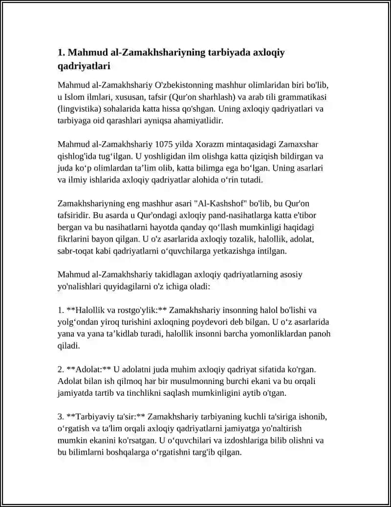 Mahmud al-Zamakhshariyning tarbiyaga oid qarashlari 4
