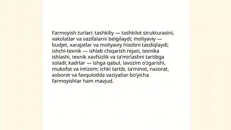Farmoyish hujjatlari 4