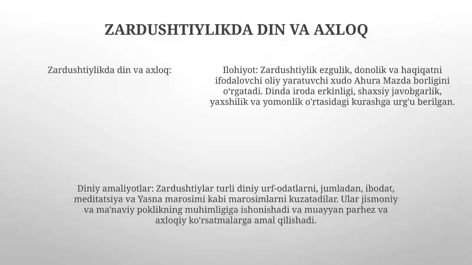 Zardushtiylikning Teologik Tizimi VaDiniyMarosimlari 4