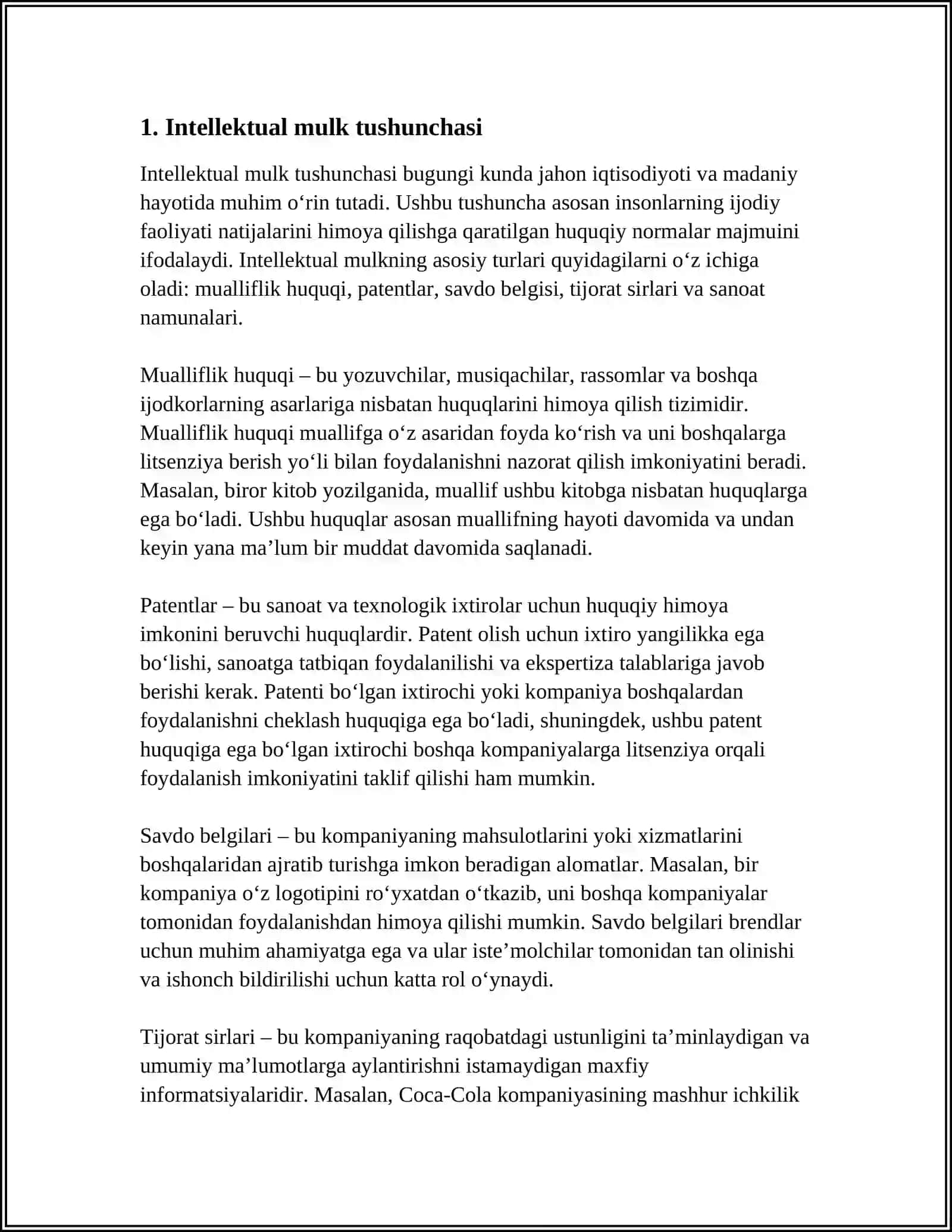 INTELLEKTUAL MULK TUSHUNCHASI 4