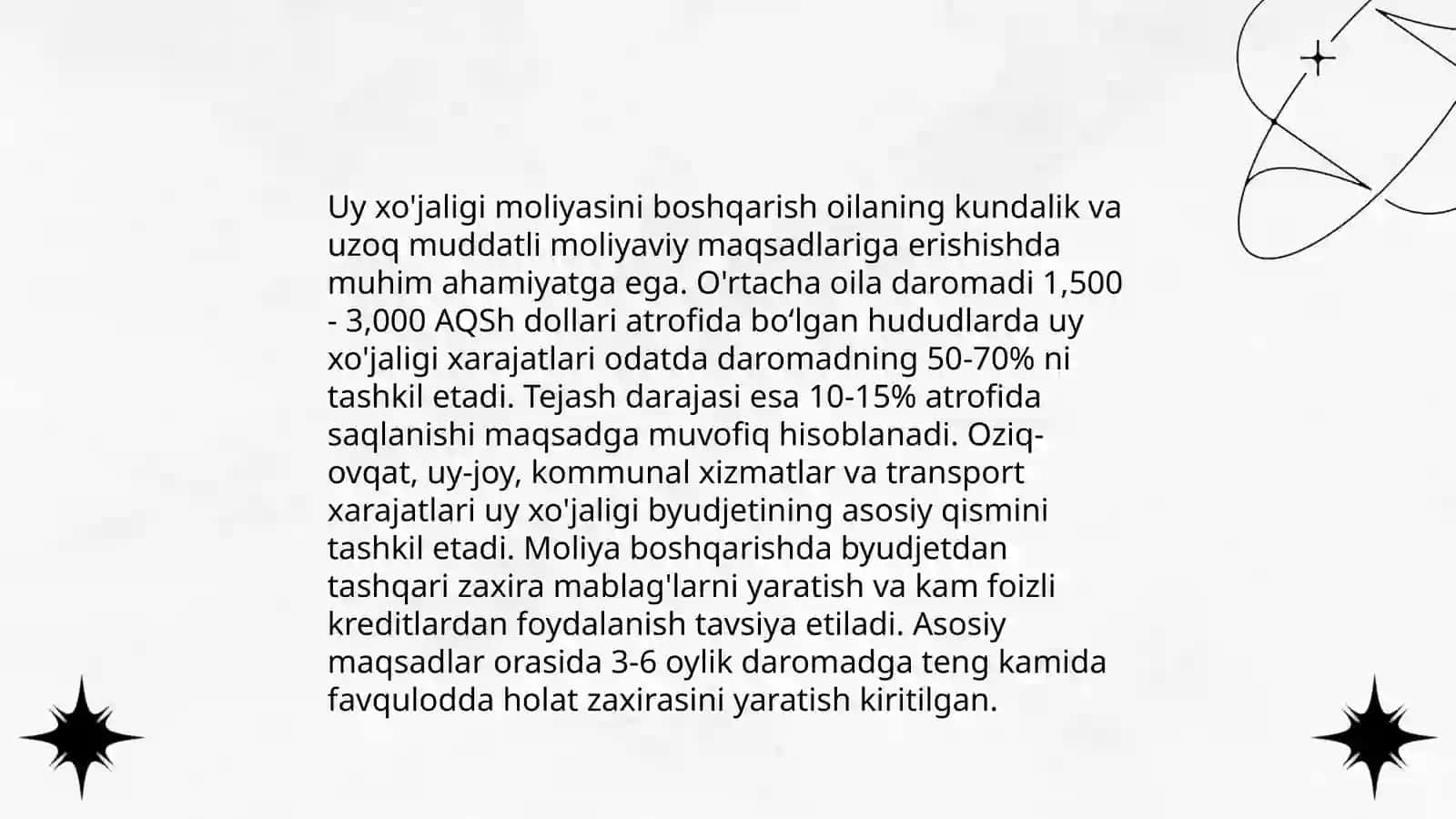 Uy xo'jaligi moliyasi tushunchasi 4