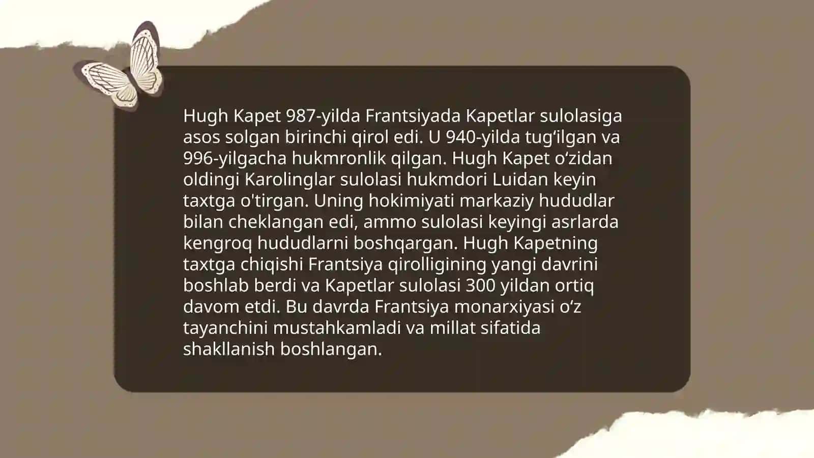 Kapetinglar sulolasi qirollaring shajarasini tuzib chiqing 4